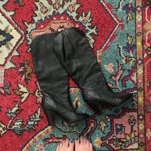 DOLCE VITA🖤pebbled leather knee high western boot